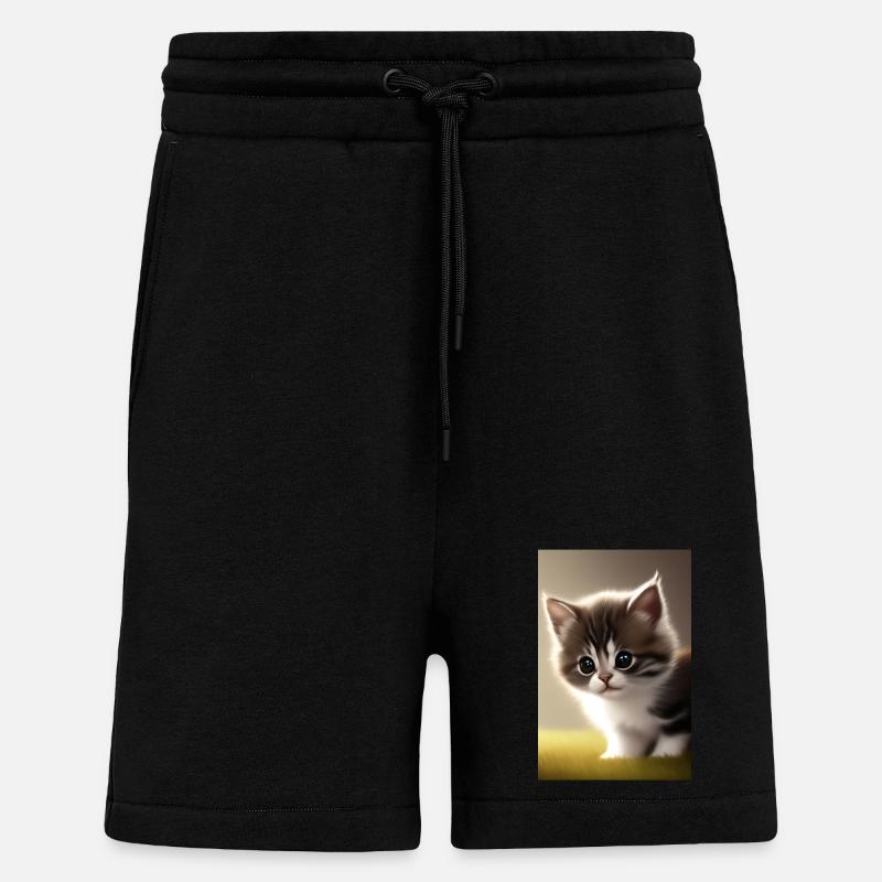 Bébé chat - Short bio décontracté fabriqué en UE - SOLID BLACK