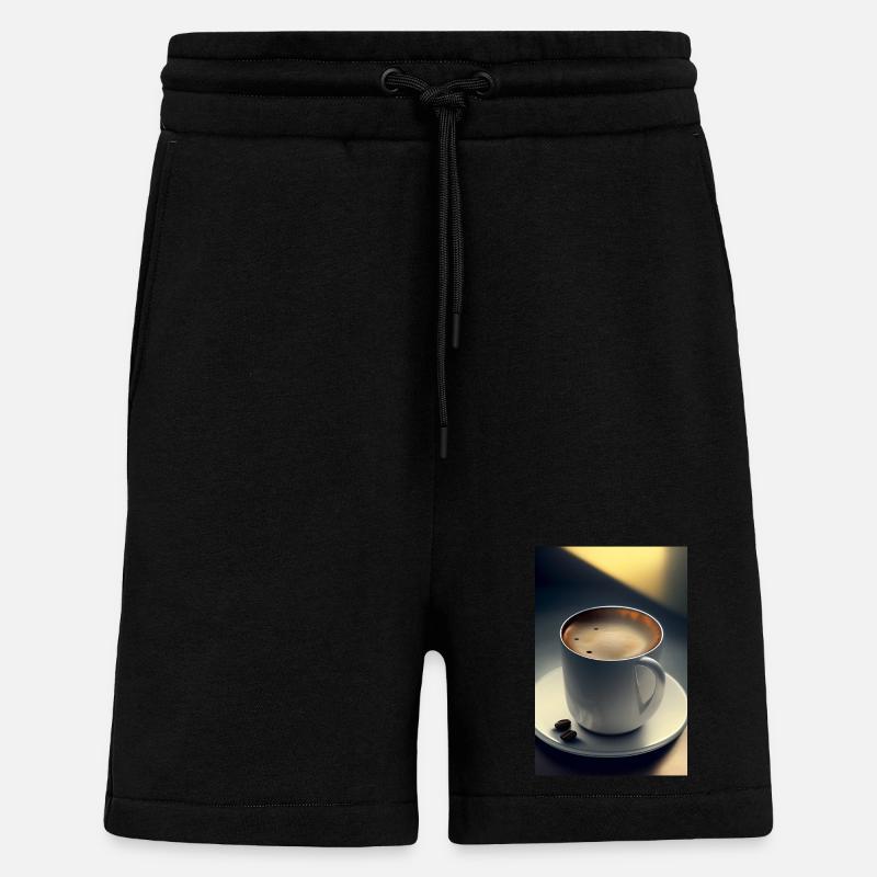 Kaffee, Kaffeebohnen - Shorts - made by SPREAD - SOLID BLACK