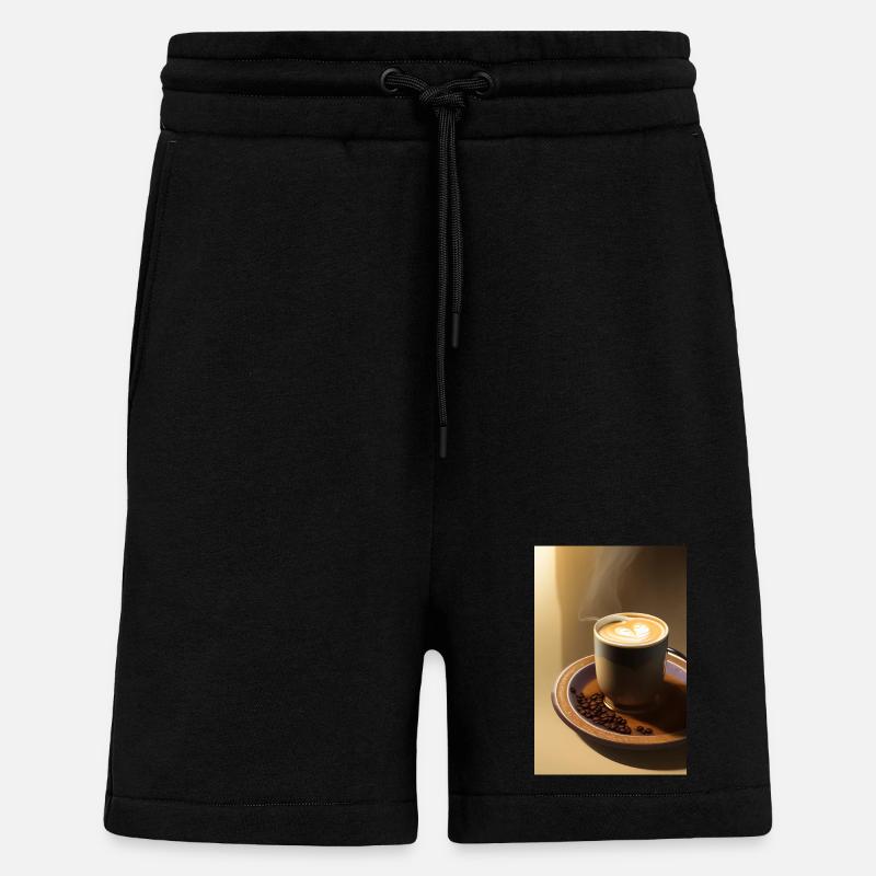 Kaffee, Kaffeebohnen - Shorts - made by SPREAD - SOLID BLACK
