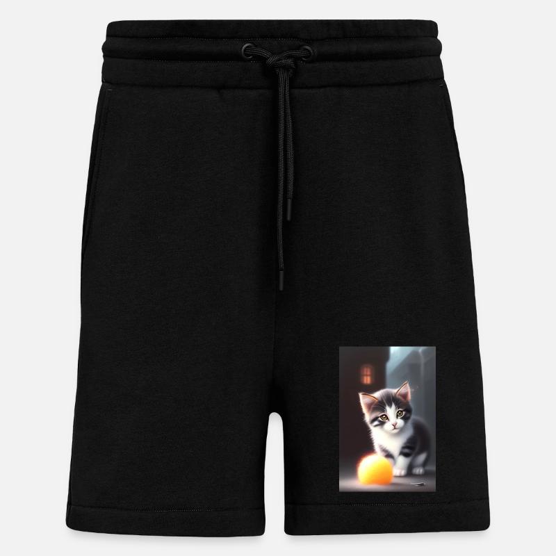 Bébé chat - Short bio décontracté fabriqué en UE - SOLID BLACK