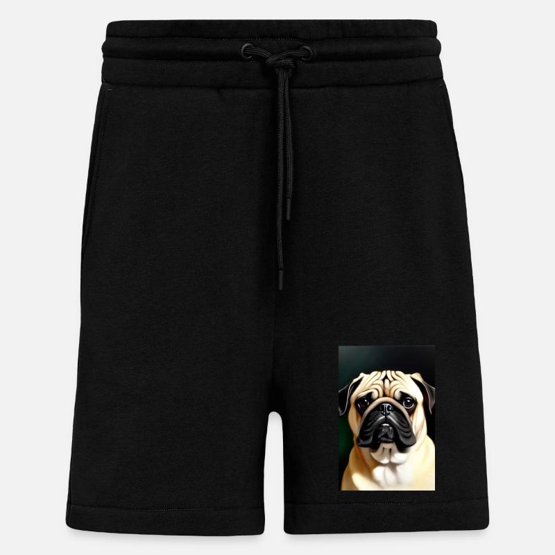 Mops Hund - Shorts - made by SPREAD - SOLID BLACK