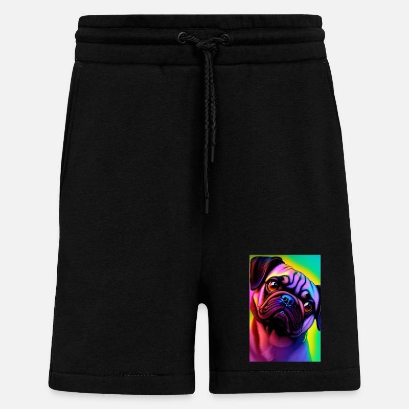 Mops Hund - Shorts - made by SPREAD - SOLID BLACK
