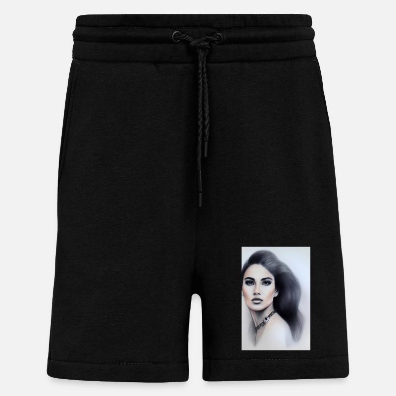 Frau mit Schmuck - Shorts - made by SPREAD - SOLID BLACK