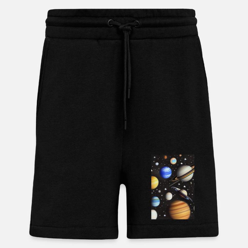 Space and planets - Shorts - made by SPREAD - SOLID BLACK