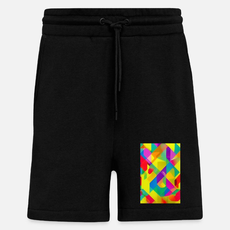 Retro Muster Bunt - Shorts - made by SPREAD - SOLID BLACK