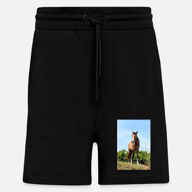 Pferd Pferdeposter - Shorts - made by SPREAD - SOLID BLACK