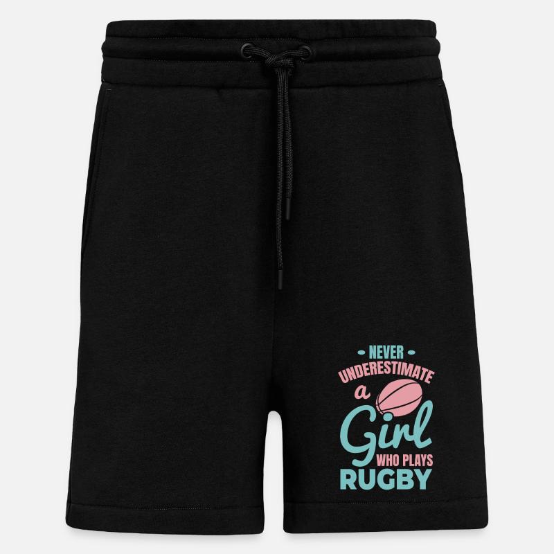 Rugby Spieler Mädchen - Shorts - made by SPREAD - SOLID BLACK