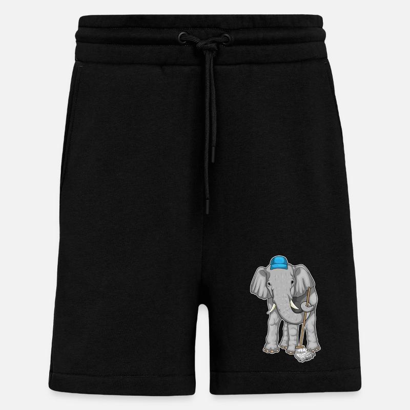Nettoyant éléphant Vadrouille - Short bio décontracté fabriqué en UE - SOLID BLACK
