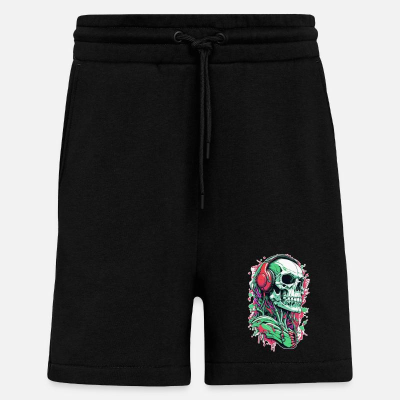 Schädel Musik - Shorts - made by SPREAD - SOLID BLACK