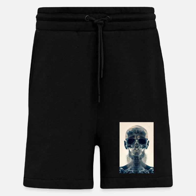 Röntgen Hipster Schädel - Shorts - made by SPREAD - SOLID BLACK