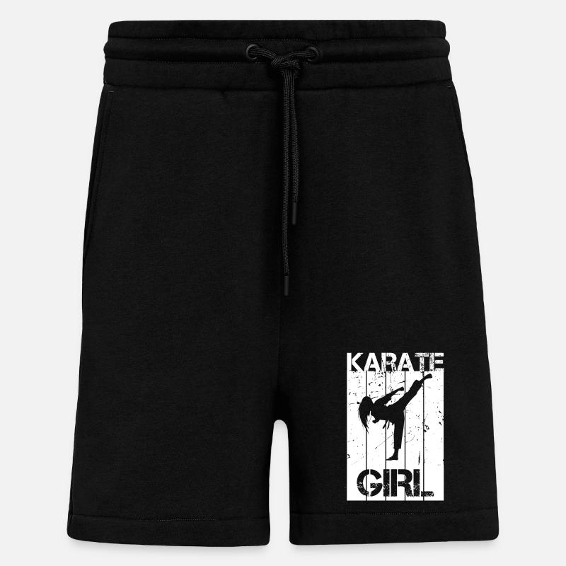 Fille de karaté - Short bio décontracté fabriqué en UE - SOLID BLACK