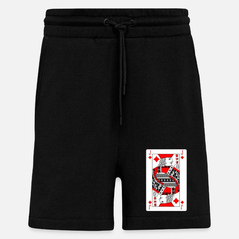 Carte à jouer diamond farmer - Short bio décontracté fabriqué en UE - SOLID BLACK