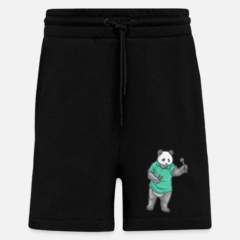Panda Dart Dartpfeil - Shorts - made by SPREAD - SOLID BLACK