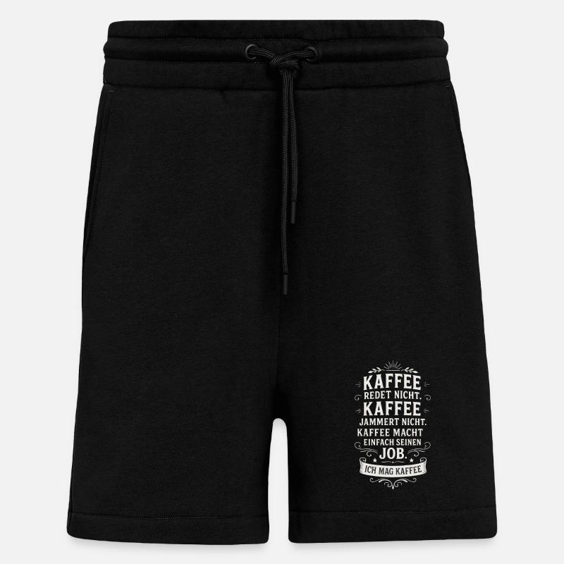 Coffee Funny Coffee Saying Office - Shorts - made by SPREAD - SOLID BLACK