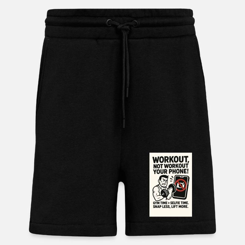 Snap Less Lift More - Short bio décontracté fabriqué en UE - SOLID BLACK