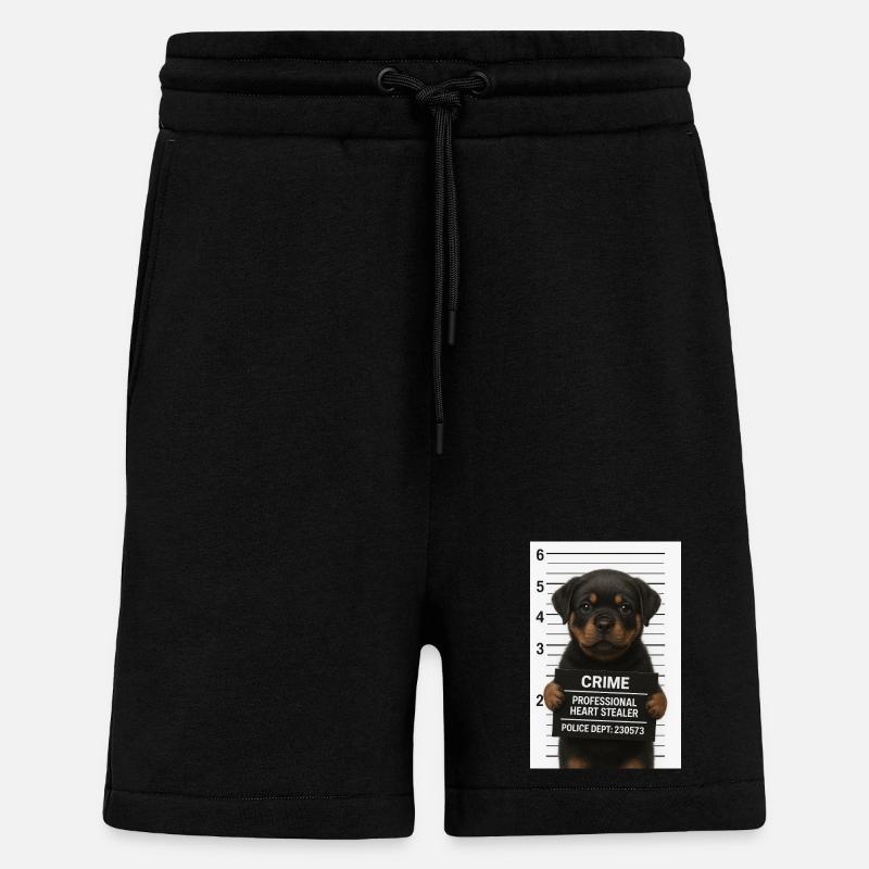 Rottweiler Welpe – Herz gestohlen - Shorts - made by SPREAD - SOLID BLACK