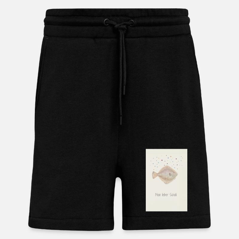 My dear Scholli fish design - Shorts - made by SPREAD - SOLID BLACK