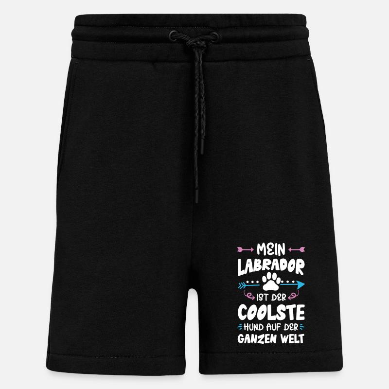 labrador hund spruch - Shorts - made by SPREAD - SOLID BLACK