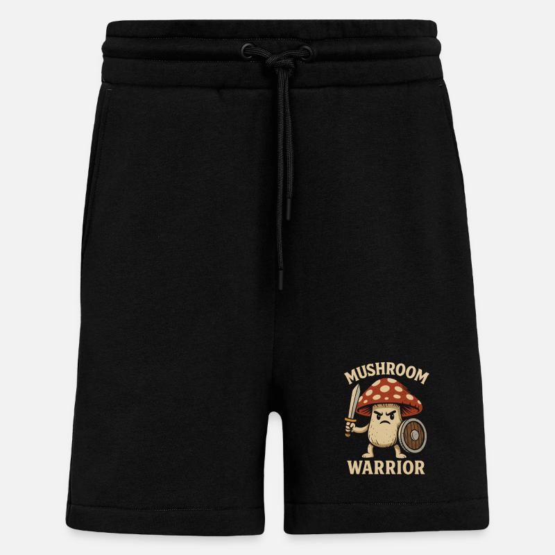 Pilzkrieger mit Schwert - Shorts - made by SPREAD - SOLID BLACK