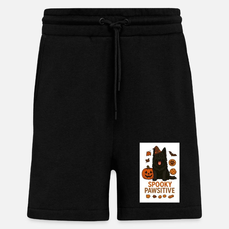 Pawsitive effrayant - Short bio décontracté fabriqué en UE - SOLID BLACK