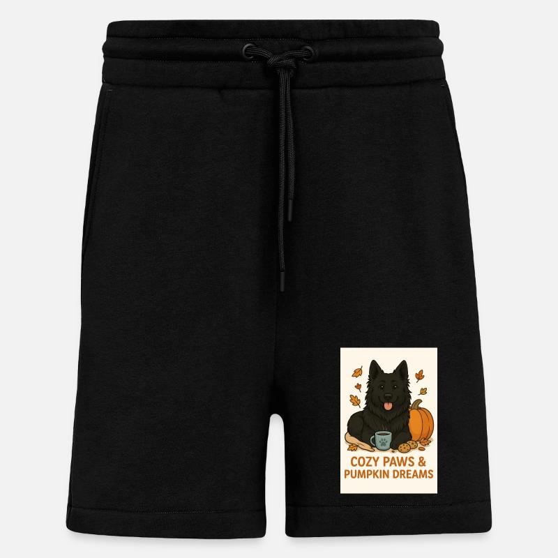Cozy Paws and Pumpkin Dreams - Shorts - made by SPREAD - SOLID BLACK