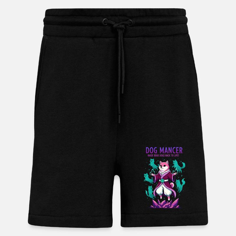 Hundemancer Hundezauberer zieht Geisthunde groß - Shorts - made by SPREAD - SOLID BLACK