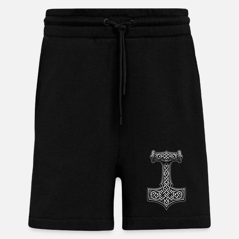 Mjölnir Wikinger Knotensymbol - Shorts - made by SPREAD - SOLID BLACK