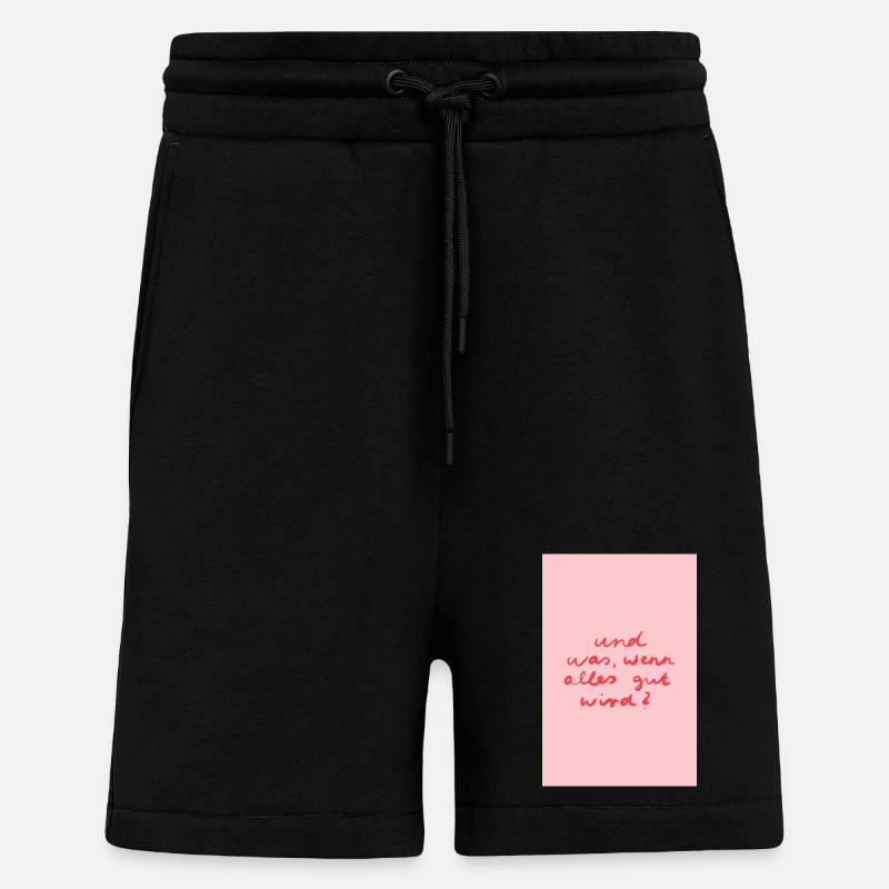 Alles wird gut - rosa rot - Shorts - made by SPREAD - SOLID BLACK