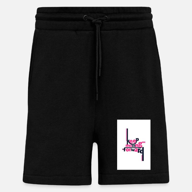 Continuez d’avancer Déclaration audacieuse rose - Short bio décontracté fabriqué en UE - SOLID BLACK
