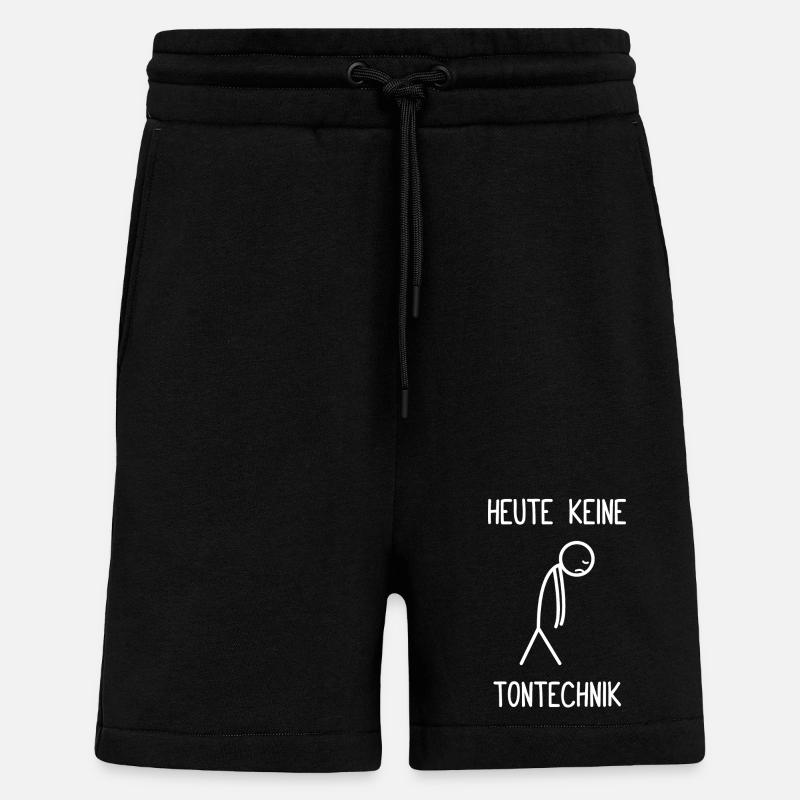Heute keine Tontechnik Tontechniker Toningenieur - Shorts - made by SPREAD - SOLID BLACK