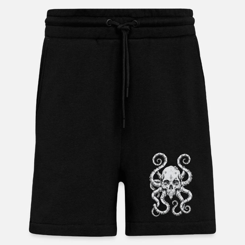 Kraken-Schädelflut - Shorts - made by SPREAD - SOLID BLACK