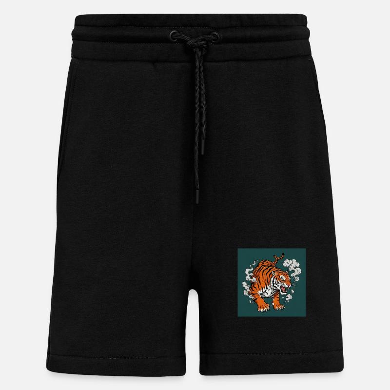 Gefährlicher Tiger - Comic Vibes - Shorts - made by SPREAD - SOLID BLACK