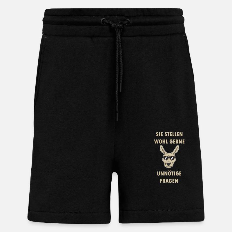 Känguruh sie stellen wohl gerne - Shorts - made by SPREAD - SOLID BLACK
