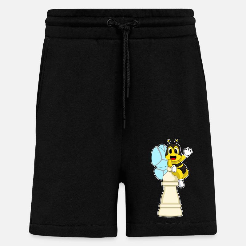 Schachfigur Bauer Biene Schach - Shorts - made by SPREAD - SOLID BLACK