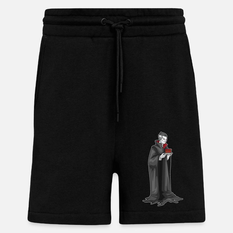 Vampire Halloween Cake - Shorts - made by SPREAD - SOLID BLACK