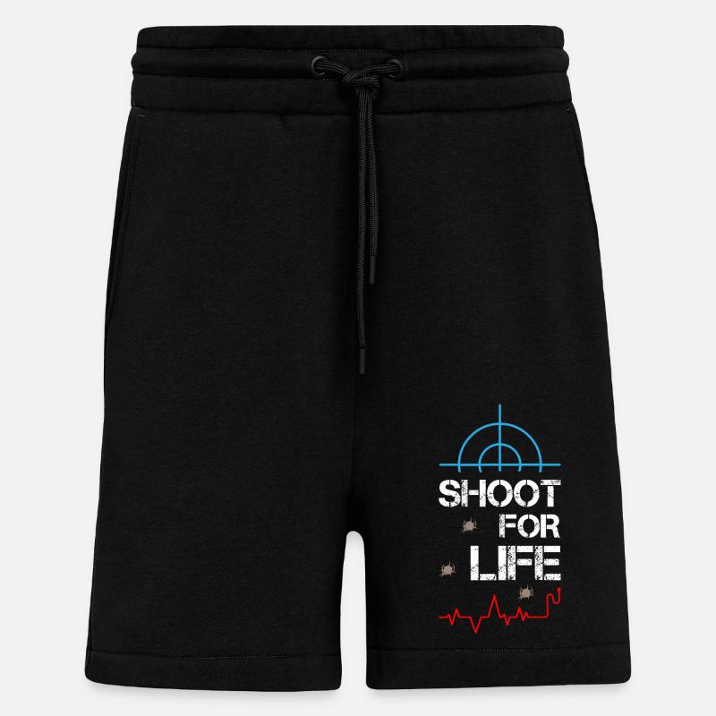 Shoot For Life Sniper - Shorts - made by SPREAD - SOLID BLACK