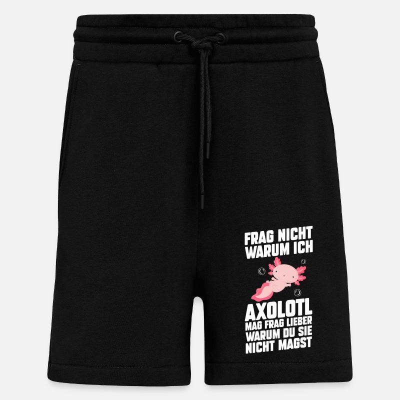 Axolotl - Short bio décontracté fabriqué en UE - SOLID BLACK