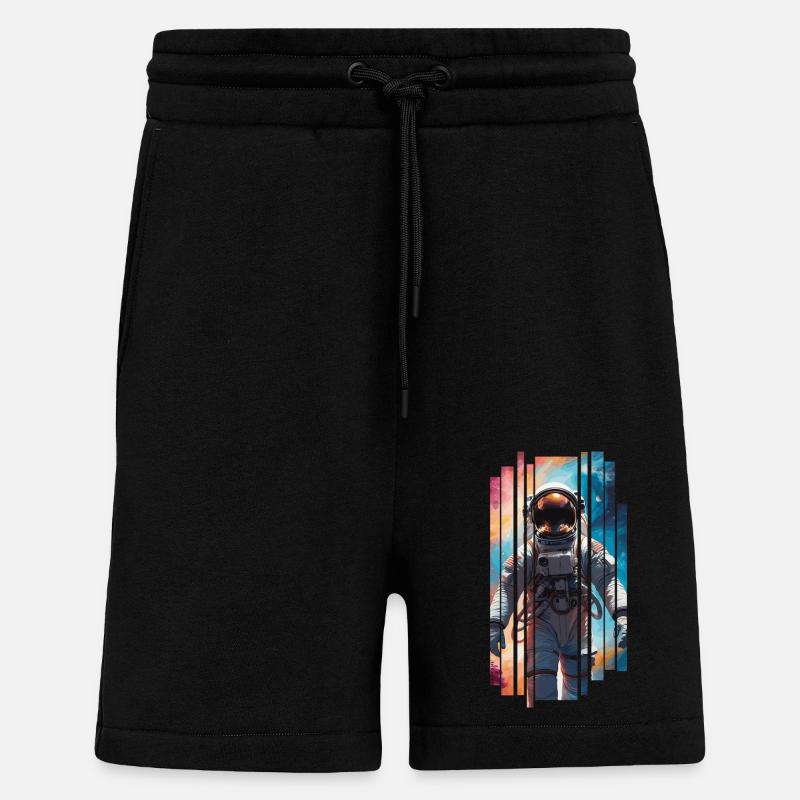 Space astronaut - Astronaute spatial - Short bio décontracté fabriqué en UE - SOLID BLACK