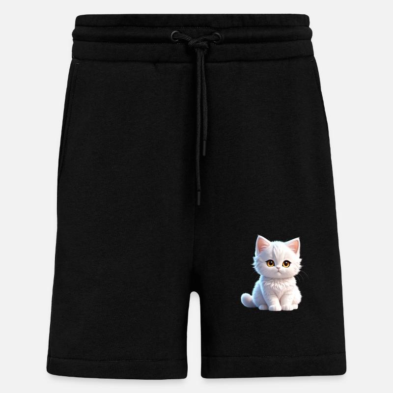 Mignon minou blanc - Short bio décontracté fabriqué en UE - SOLID BLACK