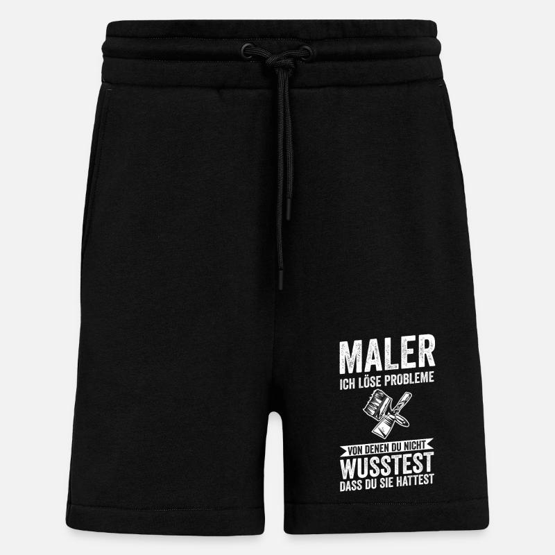 Maître Peintre Compagnon Peintre - Short bio décontracté fabriqué en UE - SOLID BLACK