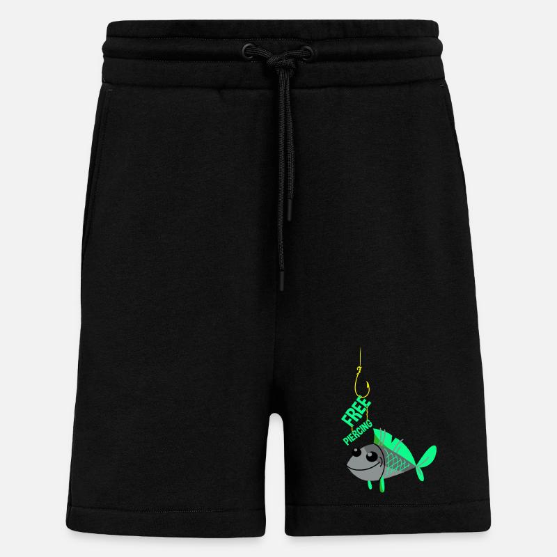 Piercing gratuit - Short bio décontracté fabriqué en UE - SOLID BLACK