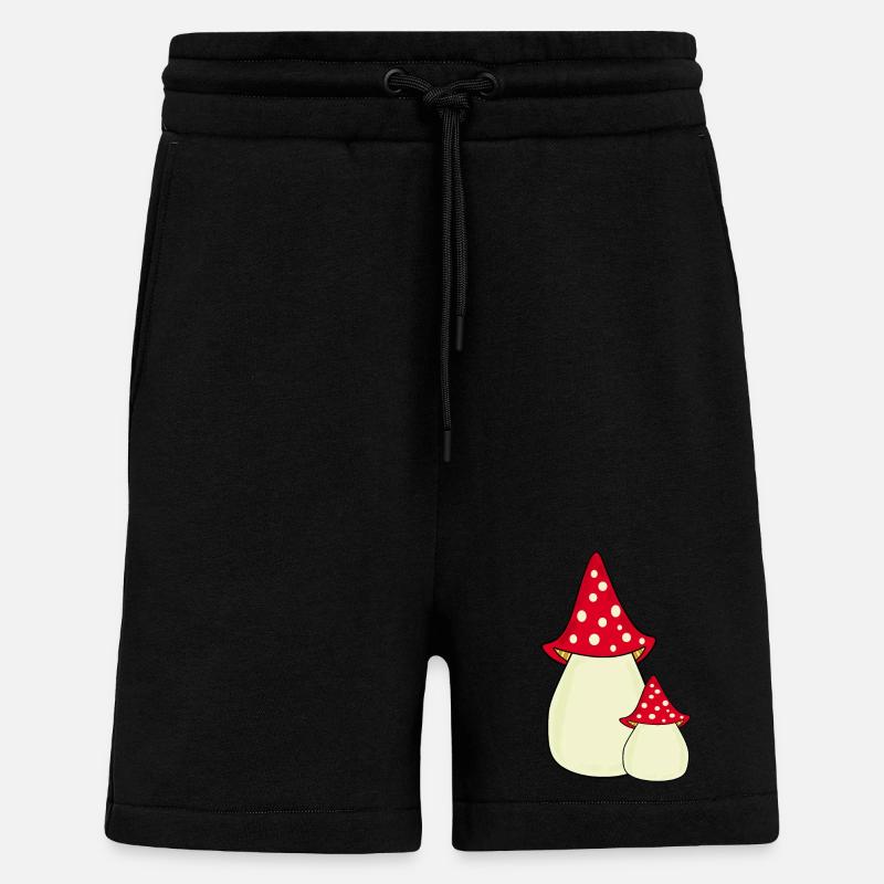 Toadstool, mushroom in the woods gift - Shorts - made by SPREAD - SOLID BLACK