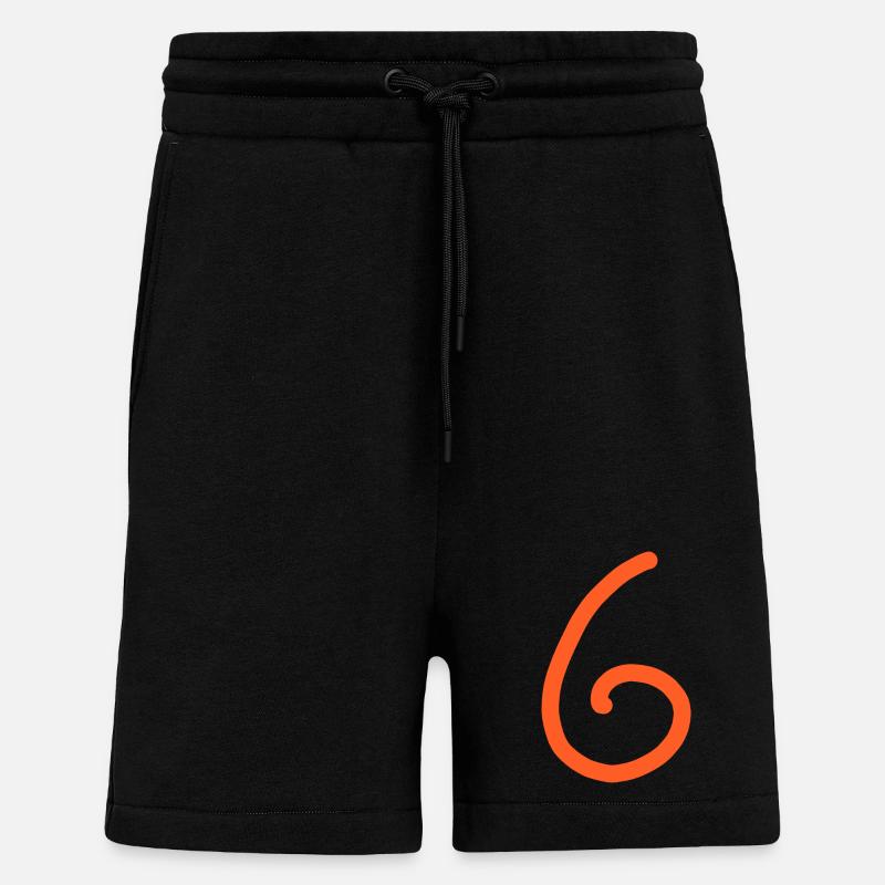6 Numéro six Numéro Anniversaire - Short bio décontracté fabriqué en UE - SOLID BLACK