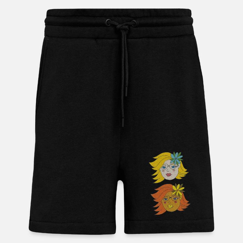 Filles d’été - Short bio décontracté fabriqué en UE - SOLID BLACK