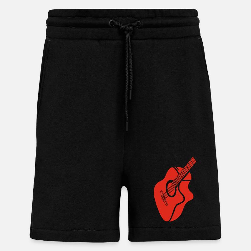 Rote Gitarre - Shorts - made by SPREAD - SOLID BLACK