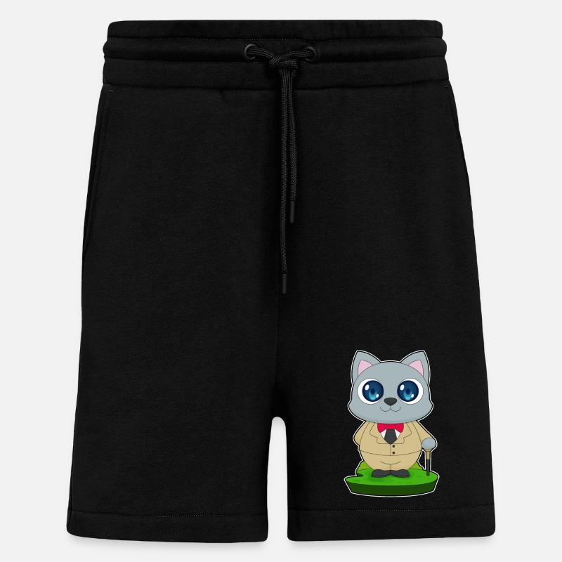 Katze Gehstock - Shorts - made by SPREAD - SOLID BLACK