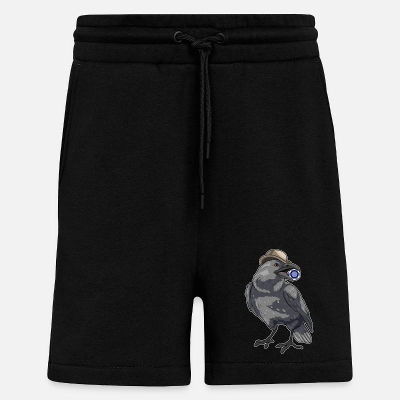 Krähe Poker Pokerchips - Shorts - made by SPREAD - SOLID BLACK