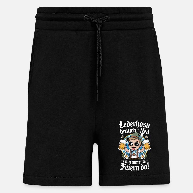 Festliches Bierfet Design mit Bierkrug - Shorts - made by SPREAD - SOLID BLACK