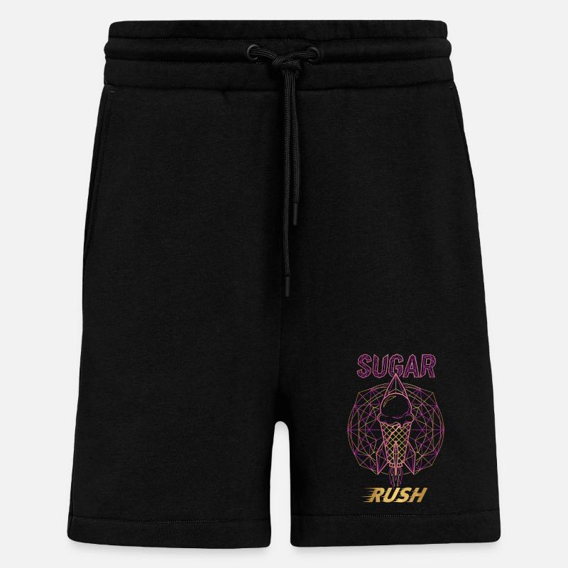 Fusée de glace Sugar Rush - Short bio décontracté fabriqué en UE - SOLID BLACK