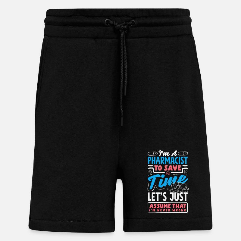 Pharmacist Pharmaceutical Technical - Shorts - made by SPREAD - SOLID BLACK
